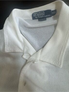 Polo by Ralph Lauren White Mesh Polo Shirt - XX-Large